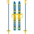 Лыжи пластиковые "Олимпик-Спорт" 66 см, с палками 75 см в магазине Спорт - Пермь