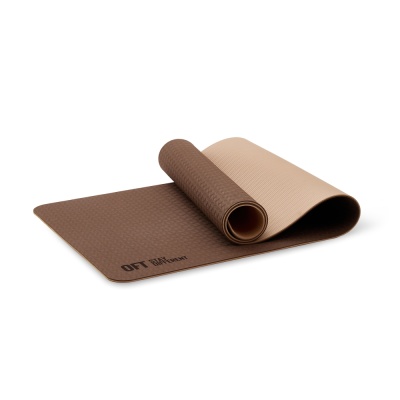 Коврик для йоги 6 мм TPE CHOCOLATE Original FitTools FT-YGM6-TPE-12 в Магазине Спорт - Пермь