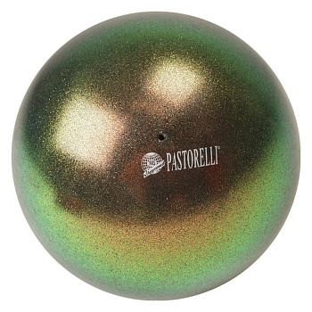 Мяч для художественной гимнастики PASTORELLI New Generation GLITTER HV18, цвет: 00034 - зеленый нефть
