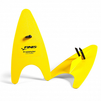 Лопатки для плавания Finis Freestyler, взрослый, желтый в магазине Спорт - Пермь