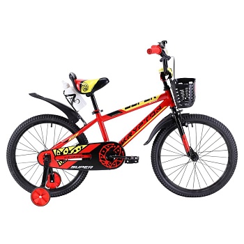 Велосипед Krypton Super KS01RY, 20", 1 скорость, цвет красный/желтый