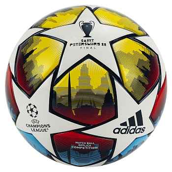 Мяч футбольный Adidas Finale 22 UCL Competition St. Petersburg Ball FIFA Pro, H57810, размер 5