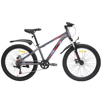 Велосипед TechTeam Tenet, 24" x13", 7 скоростей, красный