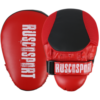 Лапы Rusco Sport изогнутые с карманом, красно-черные в магазине Спорт - Пермь