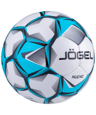 Мяч футбольный Jogel Nueno, белый-голубой-черный, размер 4