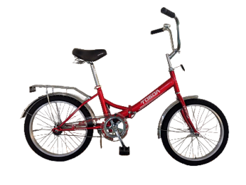 Велосипед складной Krypton Cangy ТОБОЛ, 20", 1 скорость ( рама 14), красный
