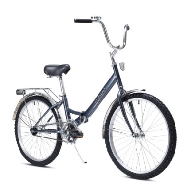 Велосипед складной 24" рама 14" 1 скорость KRYPTON ТОБОЛ серый в Магазине Спорт - Пермь