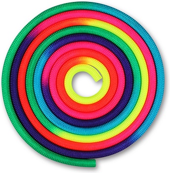 Скакалка для художественной гимнастики утяжеленная двухцветная INDIGO 165 г IN038 3м многоцветная