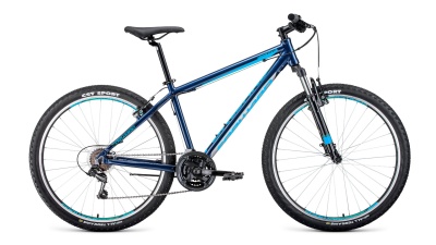 Велосипед Forward APACHE 27,5 1.0, синий/светло-зеленый, рама: 19" в Магазине Спорт - Пермь