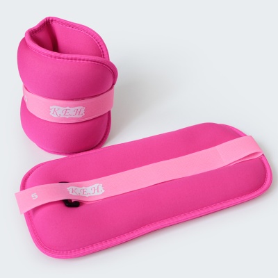 Утяжелители Неопреновые Дебют УНО-05Р, в комплекте 2 штуки по 500 г, цвет: розовый в Магазине Спорт - Пермь