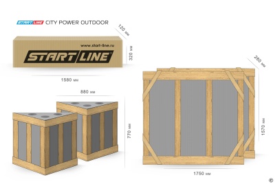 Теннисный стол антивандальный Start Line City Power Outdoor, всепогодный, цвет серый/черный