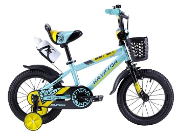 Велосипед Krypton Super KS01SBY, 14", голубой-желтый