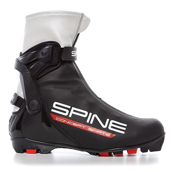 Лыжные ботинки SPINE NNN Concept Skate (296), цвет черный/красный в магазине Спорт - Пермь