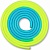 Скакалка для художественной гимнастики утяжеленная двухцветная INDIGO 165 г IN040 3м , желто-голубая