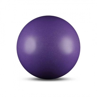Мяч для художественной гимнастики Indigo 15 см, 300 г, сиреневый с блестками (AB2803B)