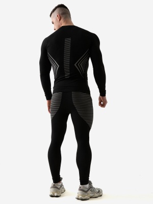 Термобелье мужское Saimaa X-Line Sport (до -20°C), цвет чёрный с серебром