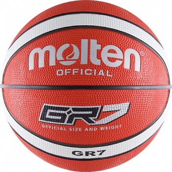 Мяч баскетбольный Molten BGR7-RW, красный, размер 7