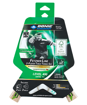 Набор для настольного тенниса Donic Fetzner 400 FS SET (2 ракетки + 3 мяча)