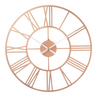 Часы настенные Рубин 4004-002 из металла, d=40 см, открытая стрелка, медный "Классика" в магазине Спорт - Пермь
