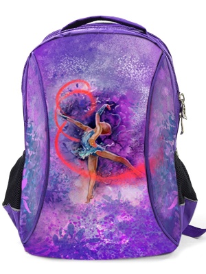 Рюкзак для художественной гимнастики Verba Sport L 051 фиолетовый/лента 42*30*17
