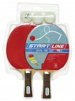 Набор для настольного тенниса Start Line Level 100 (2 ракетки, 3 мяча Club Select)