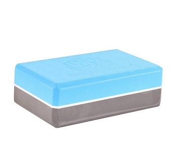 Блок для йоги Body Form BF-YB04, 22,5х15х7,5 см, синий/серый в Магазине Спорт - Пермь