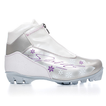 Лыжные ботинки SPINE NNN Comfort (83/4) (бело/сиреневый) в магазине Спорт - Пермь