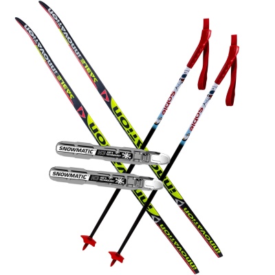 Лыжи юниорские с креплениями STC SNS, с палками в магазине Спорт - Пермь