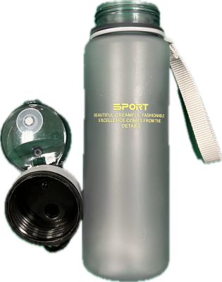 Бутылка для воды, спортивная, серая, объем 600 мл в магазине Спорт - Пермь