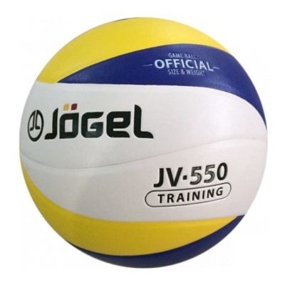 Мяч для волейбола Jogel JV-550, белый/синий/желтый, размер 5
