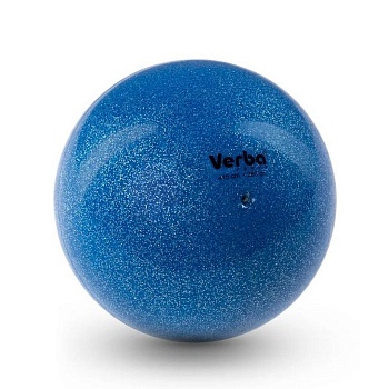 Мяч для художественной гимнастики Verba Sport, цвет: синий с блестками
