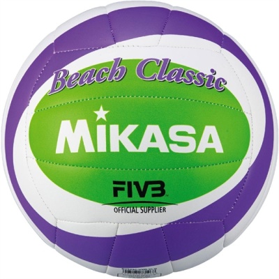 Мяч для пляжного волейбола Mikasa BV543C, синтетическая кожа, размер 5, цвета в ассортименте
