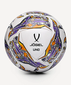 Мяч футбольный JOGEL Uno №5, белый/фиолетовый/оранжевый, размер 5
