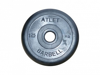 Диск обрезиненный MB Barbell "Atlet", d= 26мм, вес 1,25 кг в Магазине Спорт - Пермь