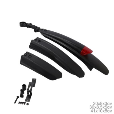 Крылья для велосипеда для колёс на 24-27,5". COMIRON Storm Chaser. комплект 2 шт. Цвет: Черный. /XGNB-040 в Магазине Спорт - Пермь