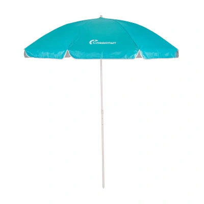Зонт пляжный СЛЕДОПЫТ прямой, d - 180см, h - 183см, d штока 19/22мм, Polyester 190T, цв. голубой