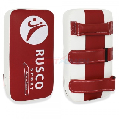 Макивара Rusco Sport, 40x20, искусственная кожа, бело-красная в магазине Спорт - Пермь