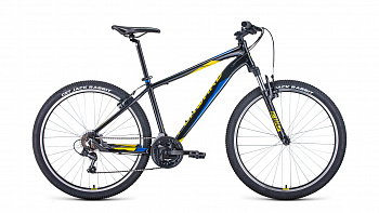 Велосипед APACHE 27,5 1.2 (2021) черный/желтый, рама: 19"