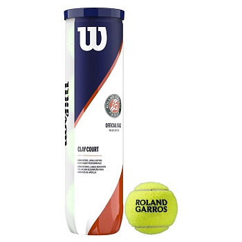 Мячи для тенниса Wilson Roland Garros Clay Court 4B, упаковка 4шт, Артикул WRT115000