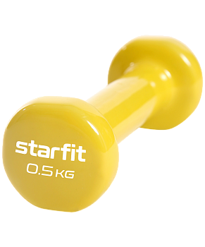 Гантель виниловая STARFIT DB-101  0,5 кг желтый в Магазине Спорт - Пермь