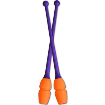 Булавы PASTORELLI двухцветные MASHA, длина 40,5 см Фиолетовый-Оранжевый