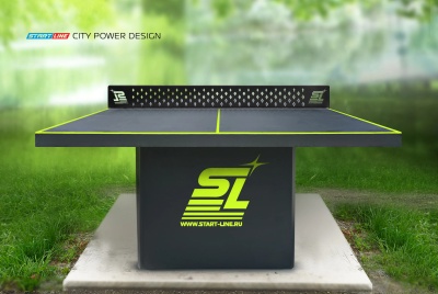 Теннисный стол антивандальный Start Line City Power Design Outdoor, всепогодный, цвет графит/черный