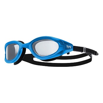Очки для плавания TYR Special Ops 3.0, арт.LGSPL3NM-422, прозрачные линзы, синяя оправа в магазине Спорт - Пермь
