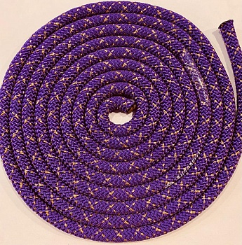 Скакалки PASTORELLI "Металлик", цвет: Фиолетовая скакалка с золотыми нитями Артикул: 00131 в Магазине Спорт - Пермь