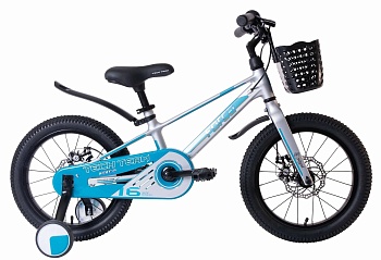 Велосипед TechTeam Forca, магниевый сплав, серебристый-синий