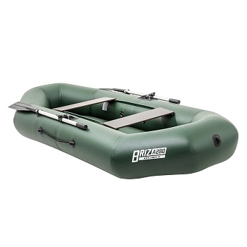 Лодка ПВХ Тонар Бриз А280 надувное дно, зеленый