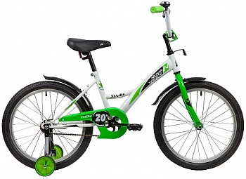 Велосипед NOVATRACK STRIKE 20", бело-зеленый