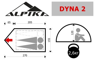 Палатка 2-местная ALPICA Dyna-2 