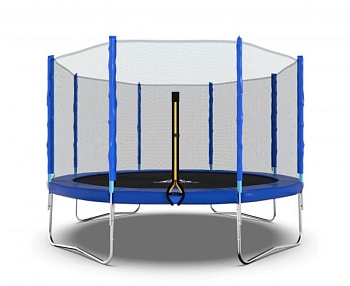 Батут DFC Trampoline 12 ft (366см), наружная сетка, синий в Магазине Спорт - Пермь