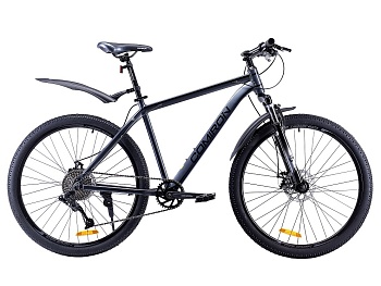 Велосипед COMIRON SYSTEM 27,5", 10 скоростей, (19 рама), цвет серый полис чёрный глянцевый